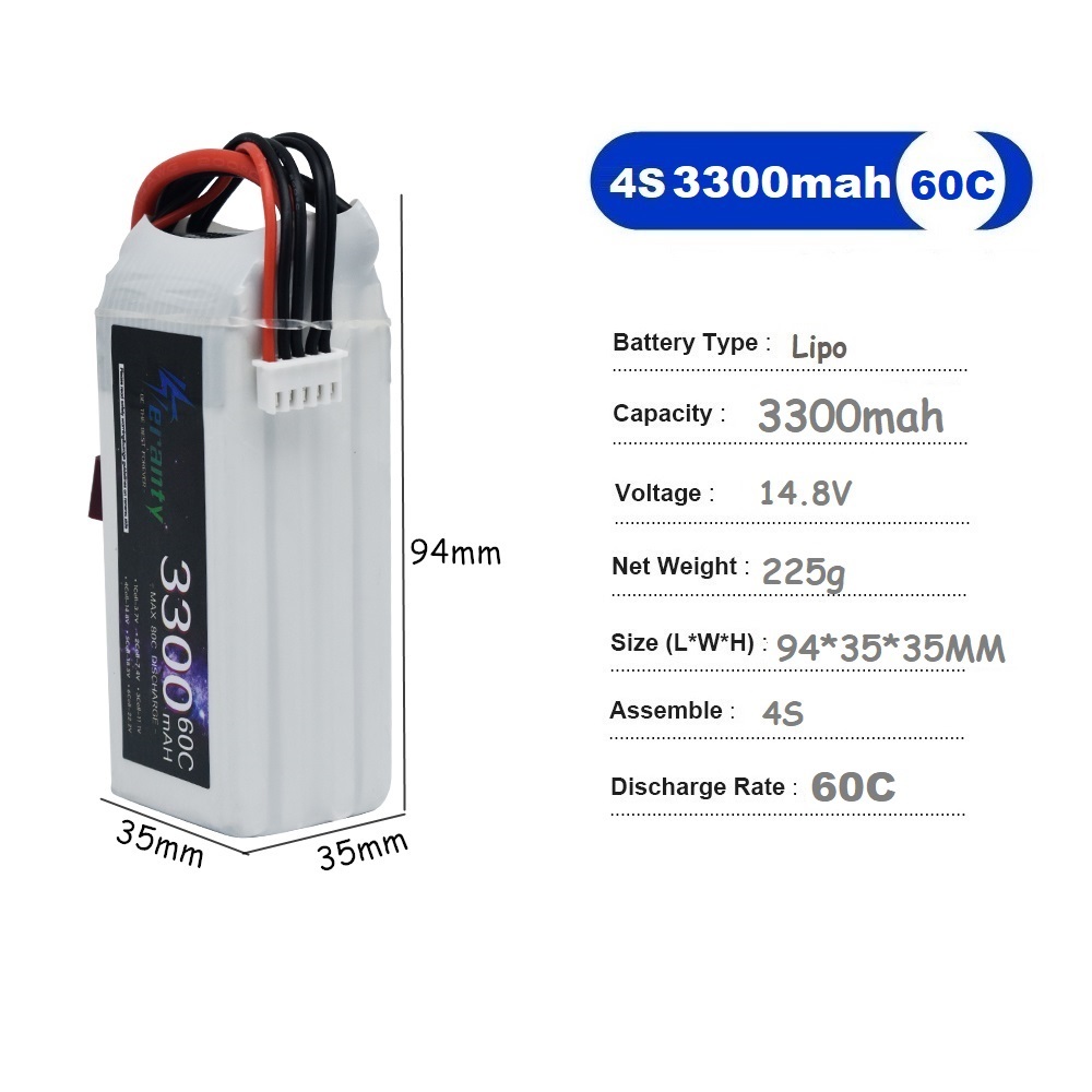 LiPo 충전식 배터리 4S 3300mAh 60C 14 - Drone Battery Lipo 리뷰 및 가격