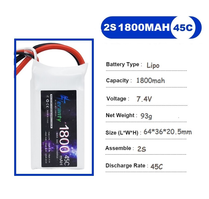 2PCS 7.4V Lipo 2S 배터리 1500mah/ - Drone Battery Lipo 리뷰 및 가격