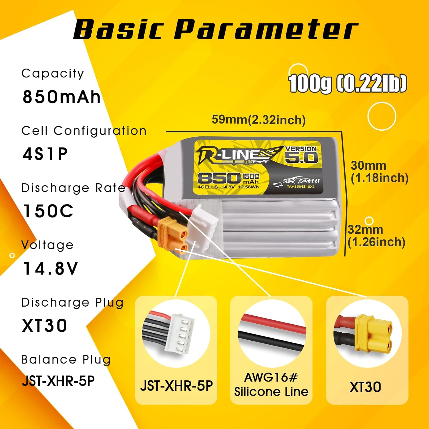 Tattu R-Line 5.0 850mAh 4S 150 - Drone Battery 4S 리뷰 및 가격