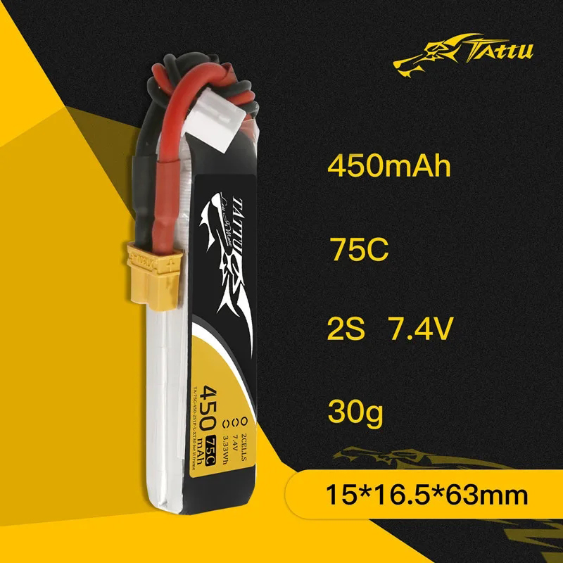 3Pcs 새로운 TATTU 450/500/550mAh  - Drone Battery Lipo 리뷰 및 가격