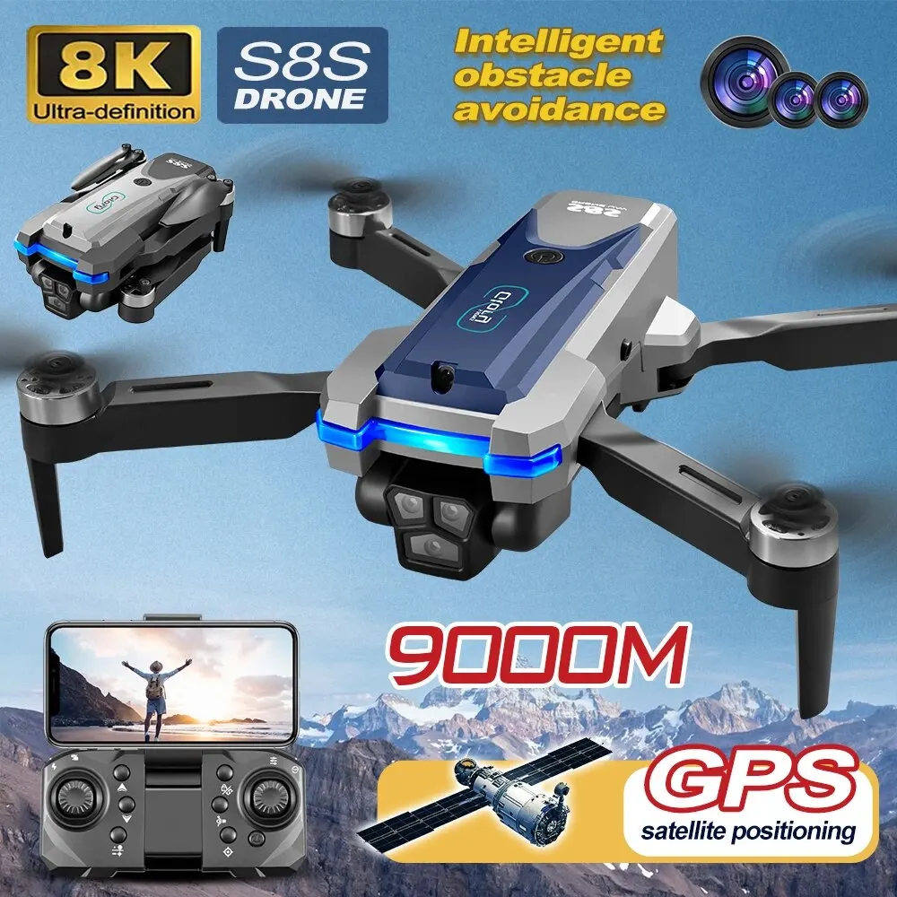 S8S GPS 드론 5G 와이파이 8K HD 듀얼 ES - Drone Battery Case 리뷰 및 가격